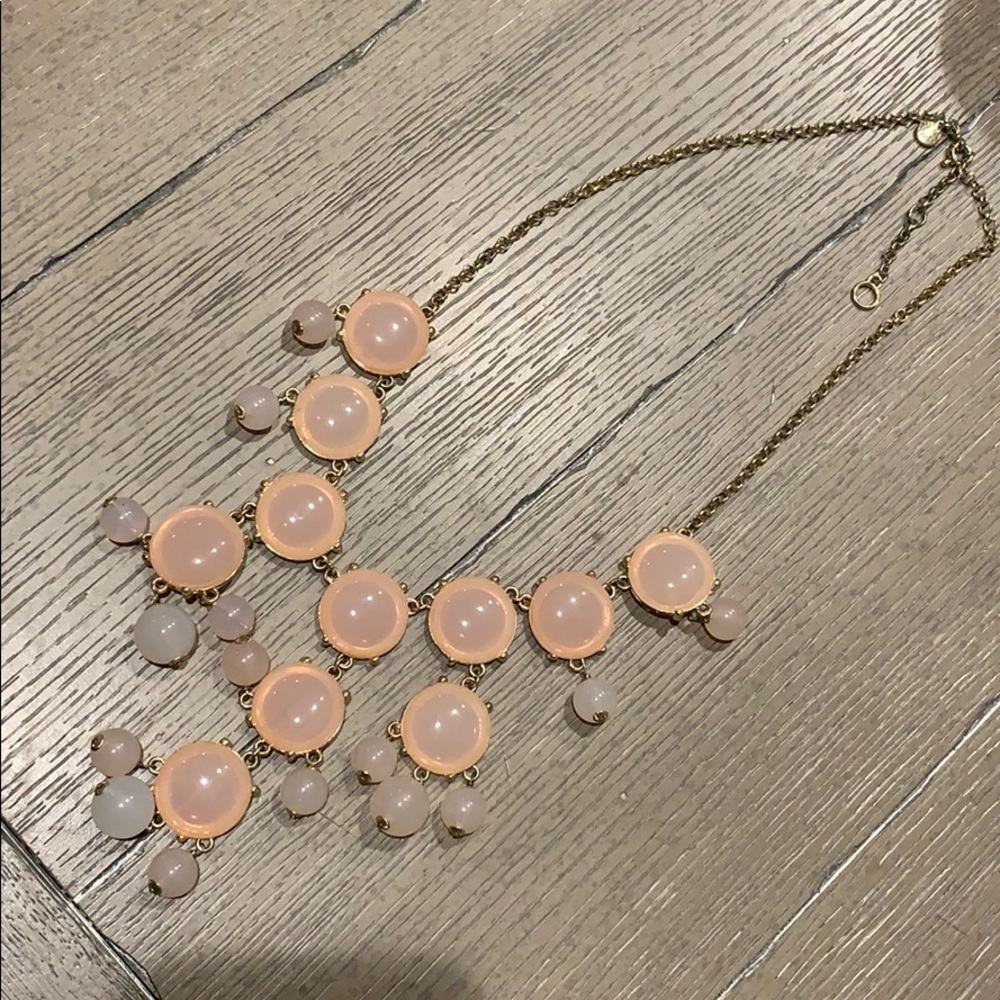 J Crew Bauble Necklace, Light Pink